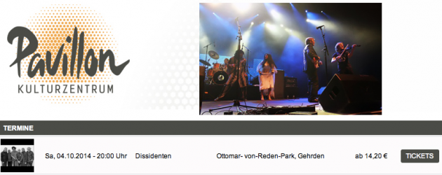 Dissidenten Live 04.10.2014 @ Ottomar-von-Reden-Park, Gehrden (Hannover)